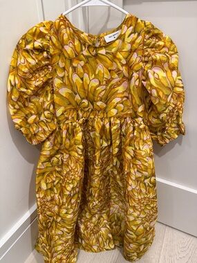 Kika Vargas x Target Yellow and Pink Floral Print Dress